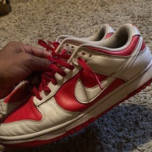 White and red dunks worn a few time good as new just needs new laces